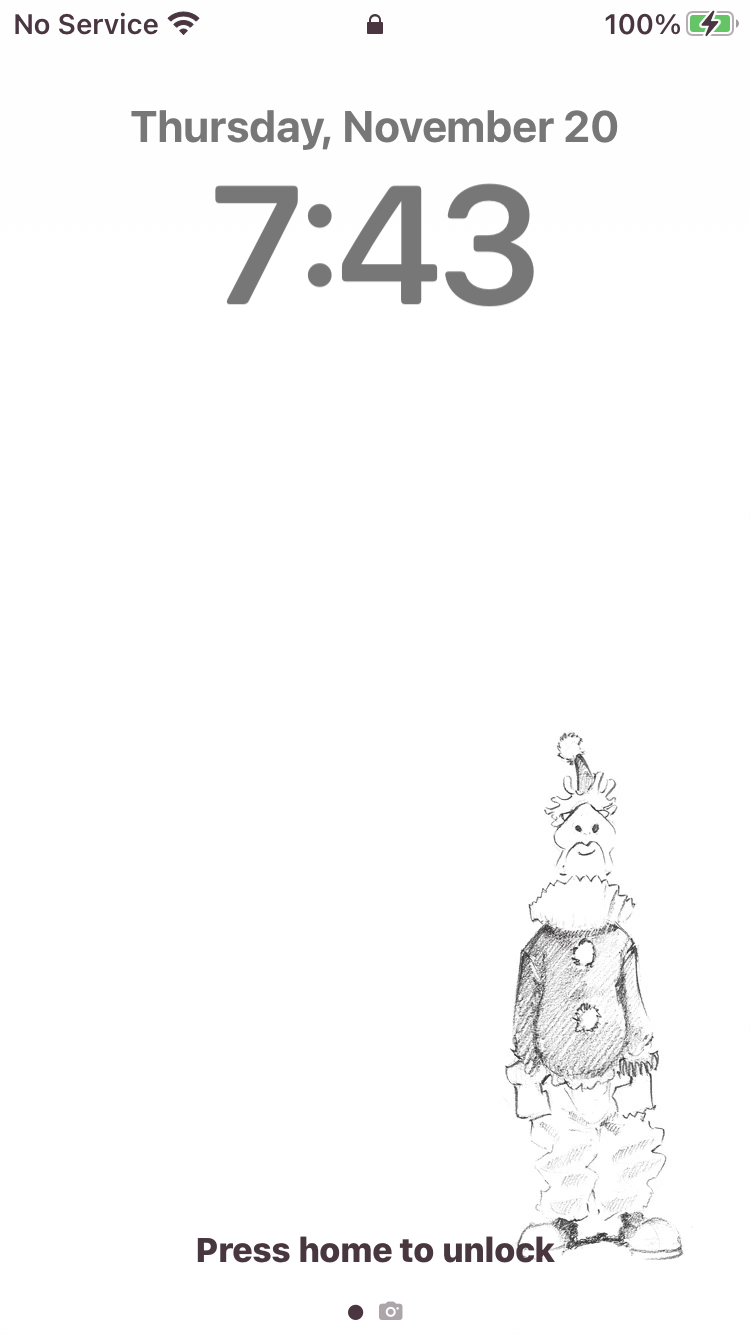 "Sketchy Clown" 5"X7" Print + Other Goodies