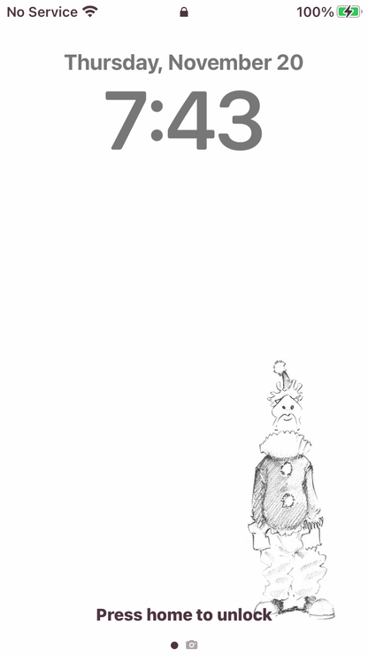 "Sketchy Clown" 5"X7" Print + Other Goodies