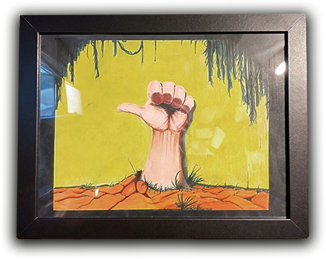 "I'M FINE" ORIGINAL PIECE w/ FRAME